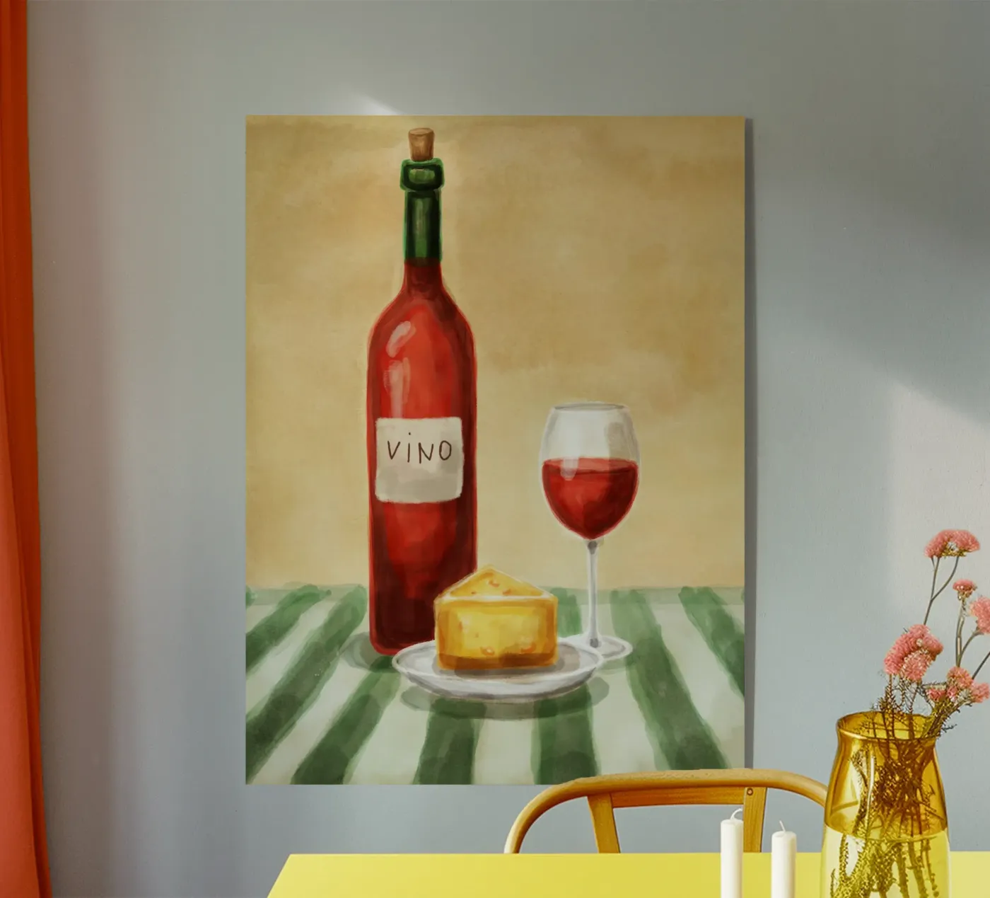 Vino rosso e formaggio plexiglass da Indigo Rain