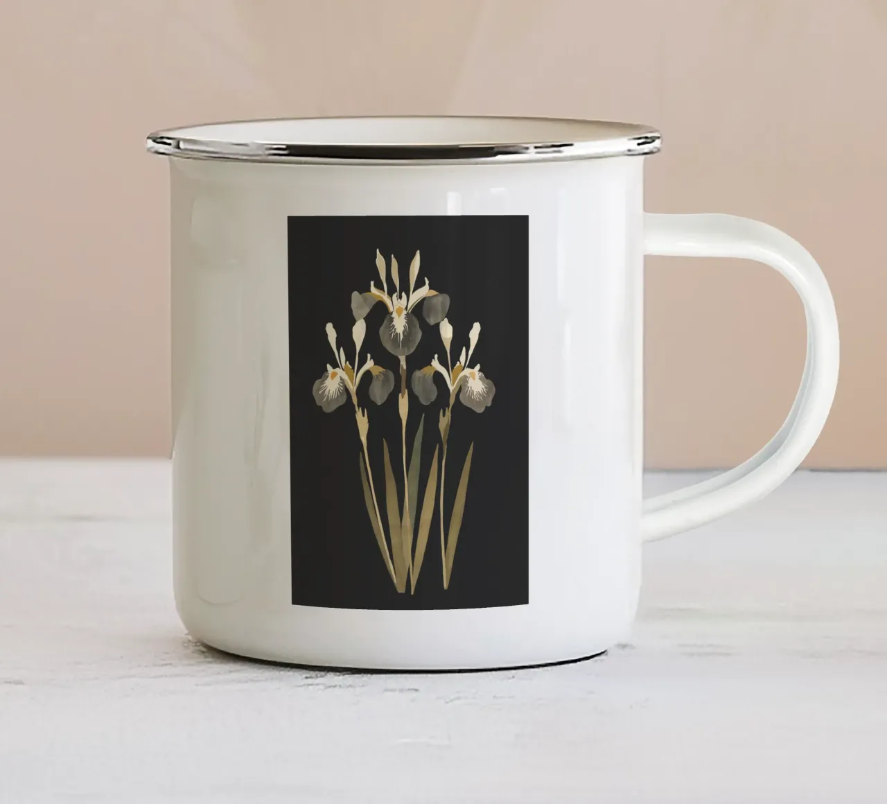 Iris tazza in smalto da ThingDesign