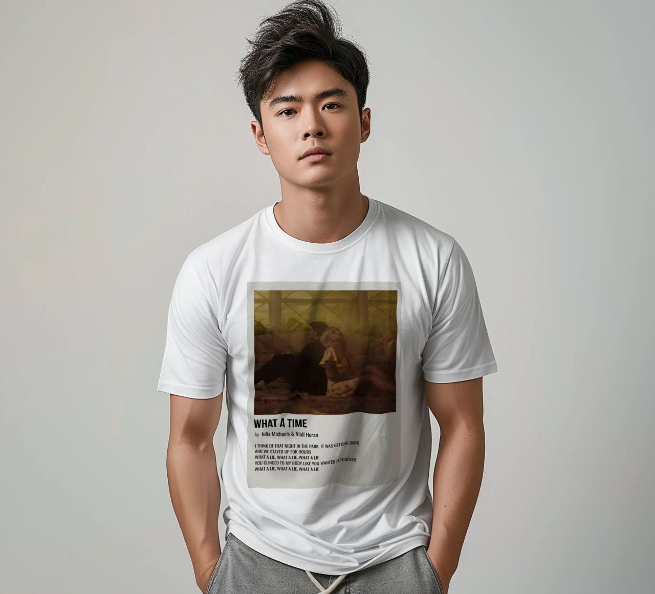 WHAT A TIME by Julia Michaels and Niall Horan t-shirt da SoundStudio