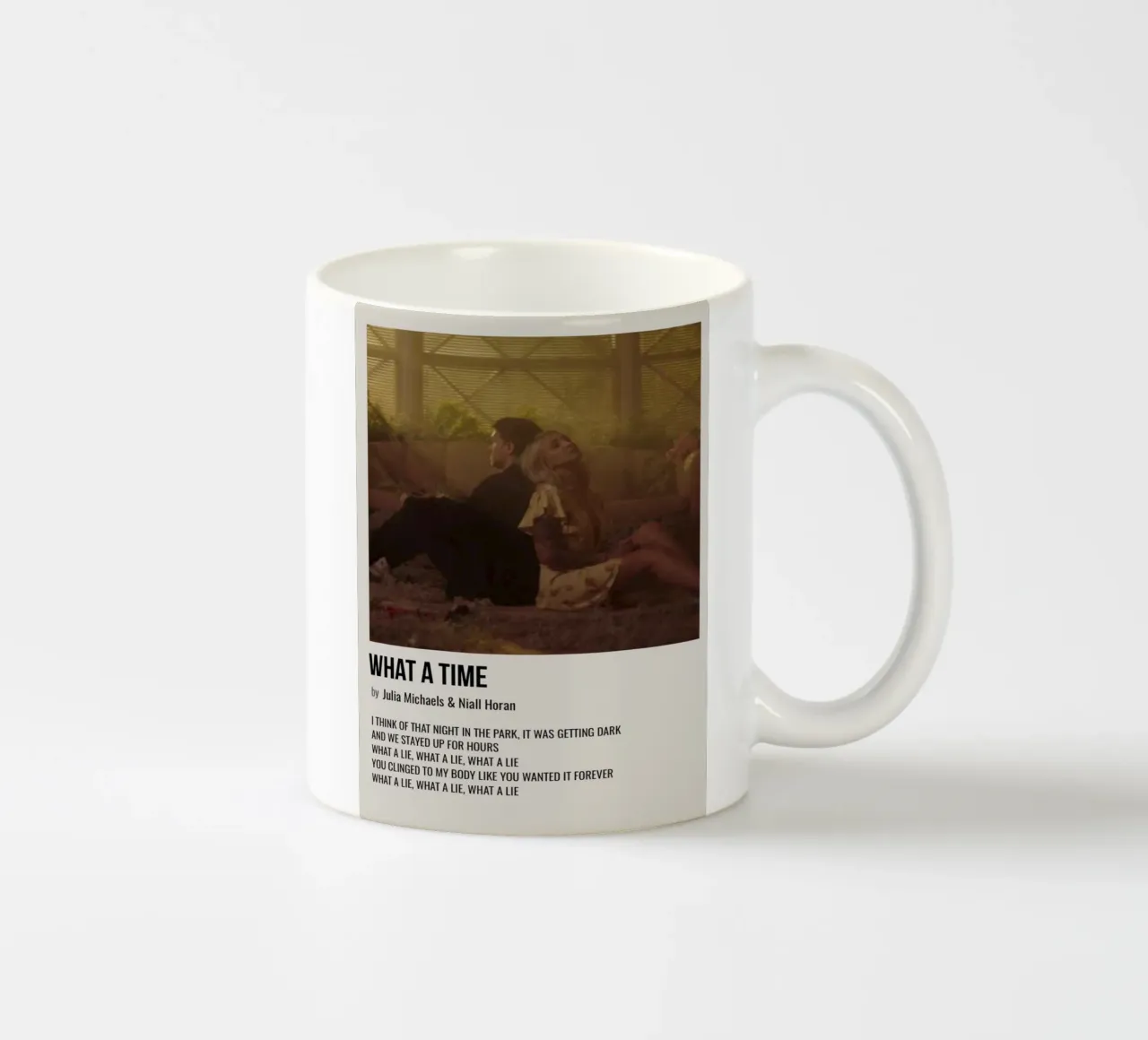 WHAT A TIME by Julia Michaels and Niall Horan Keramik Tasse von SoundStudio