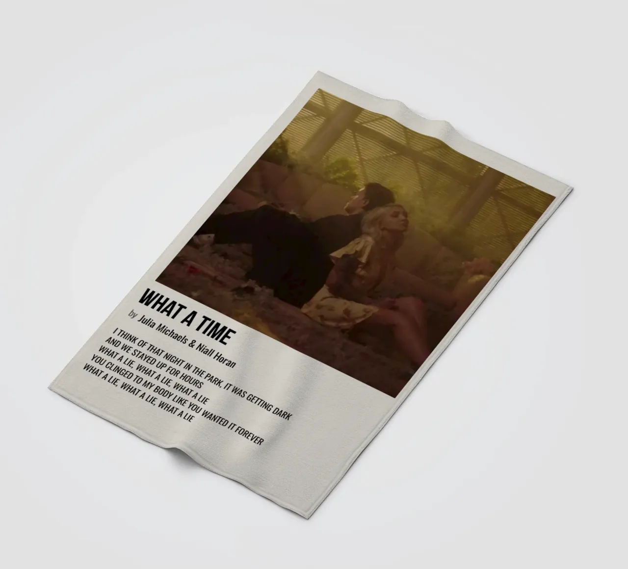 WHAT A TIME by Julia Michaels and Niall Horan fleece blanket by SoundStudio