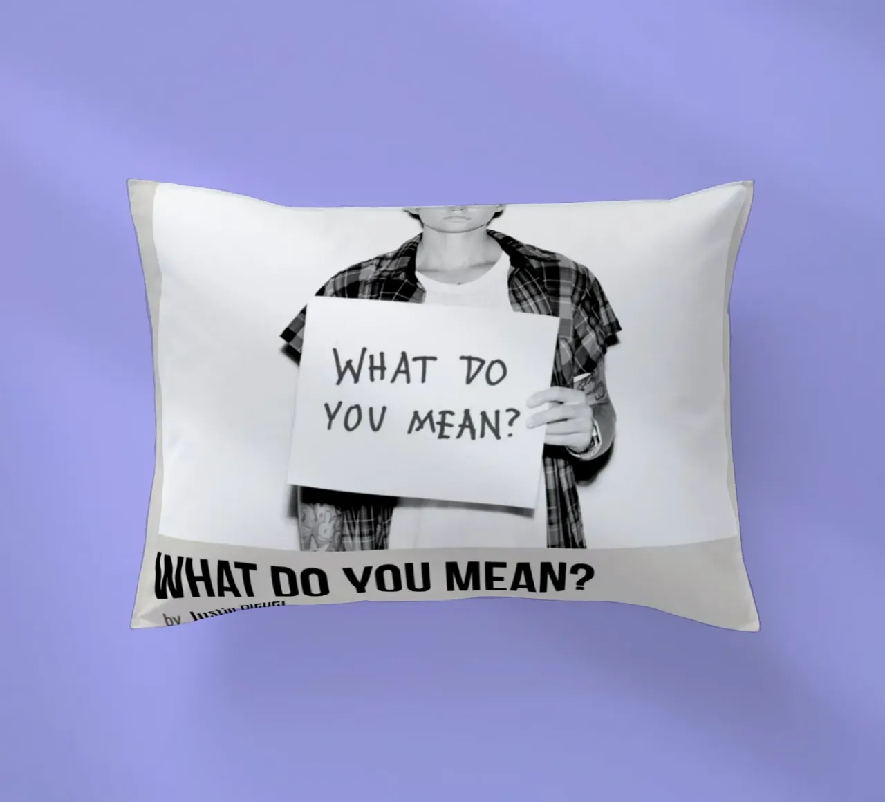WHAT DO YOU MEAN by Justin Bieber cuscino da SoundStudio