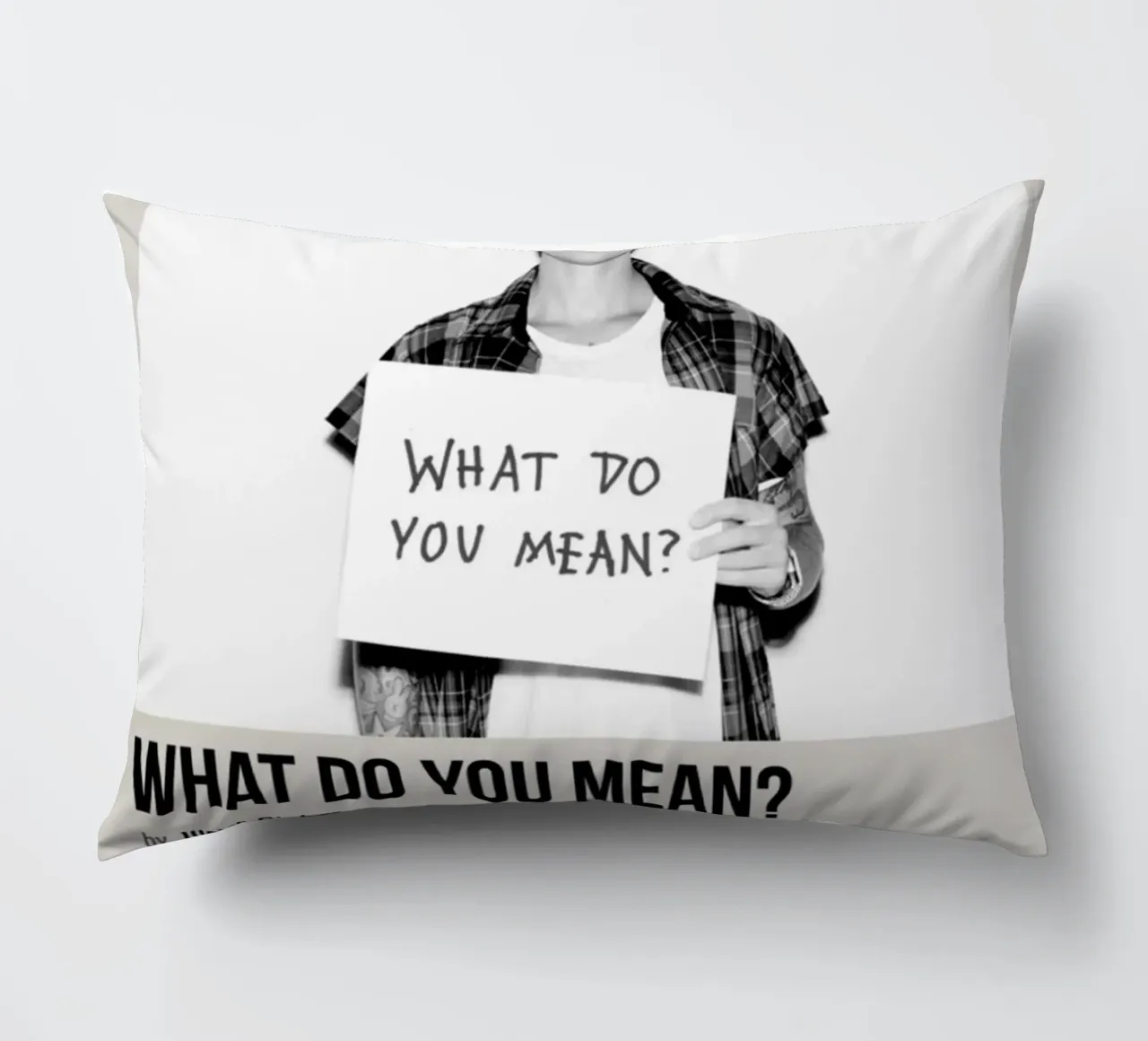 WHAT DO YOU MEAN by Justin Bieber cuscino da SoundStudio