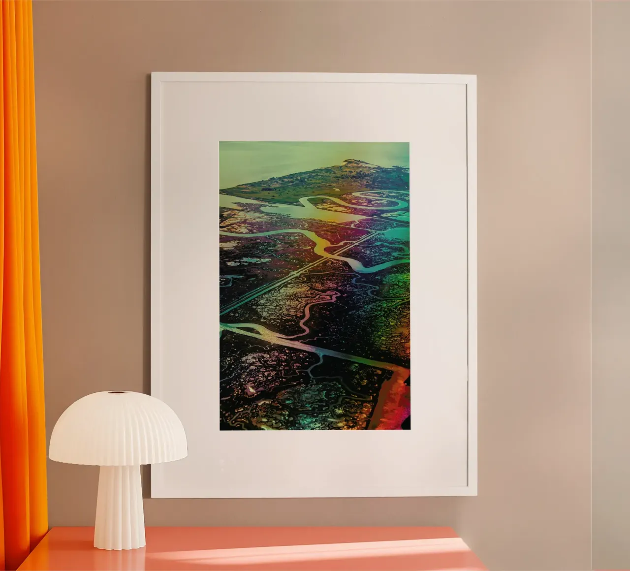 The Veins poster con telaio in legno da Pale Grain