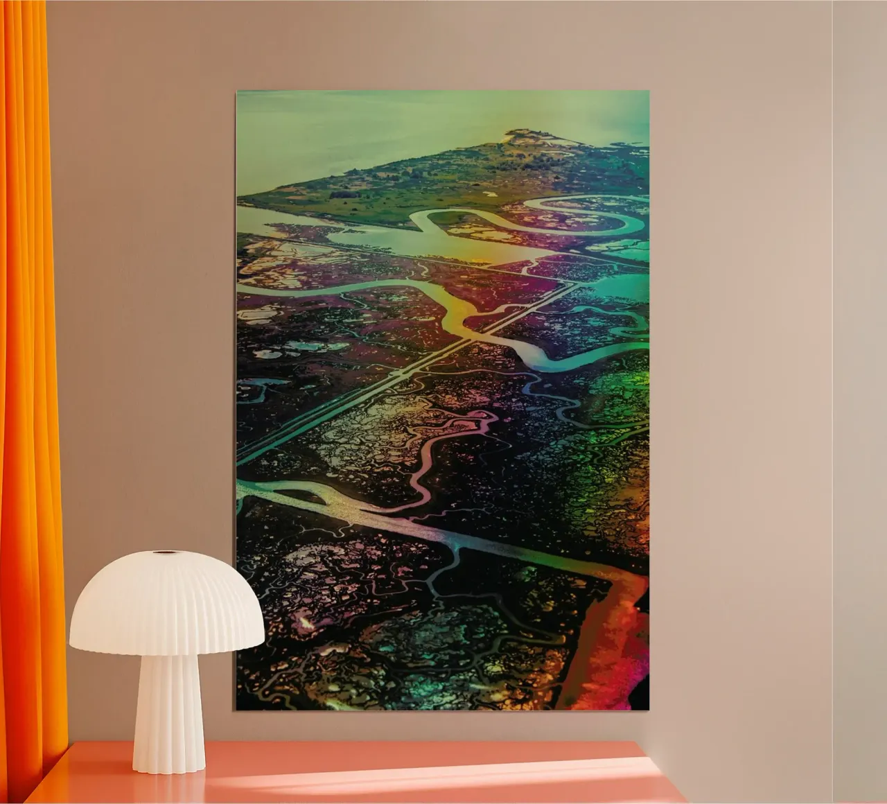 The Veins poster con telaio in legno da Pale Grain