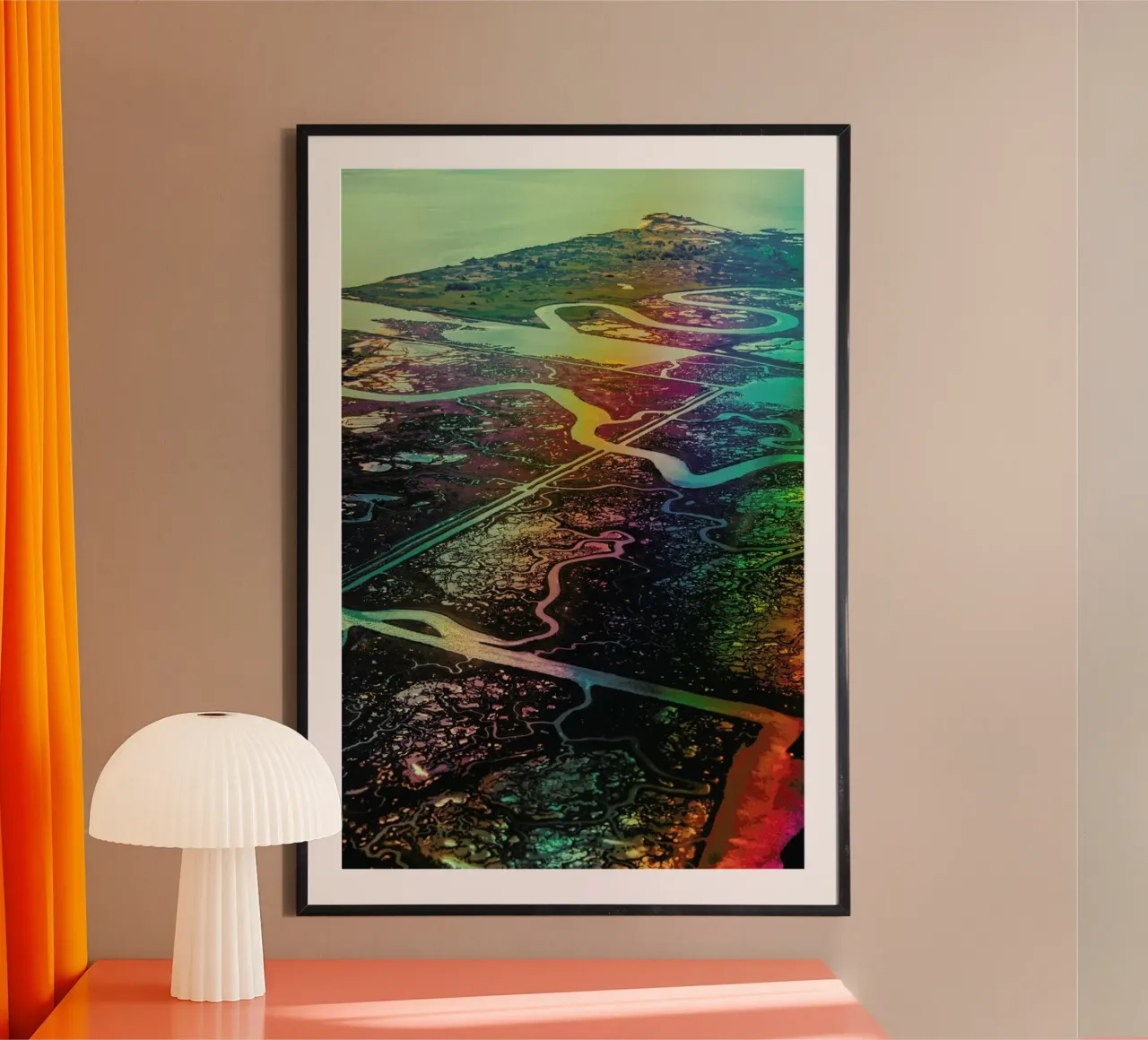 The Veins poster con telaio in legno da Pale Grain