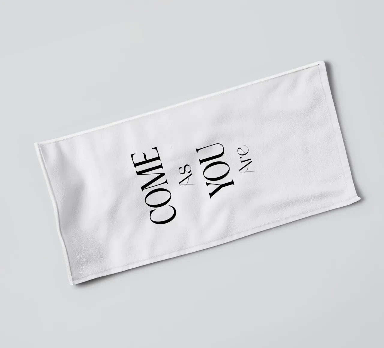 Come As You Are Minimalist typography towel by YV TYPOGRAPHY