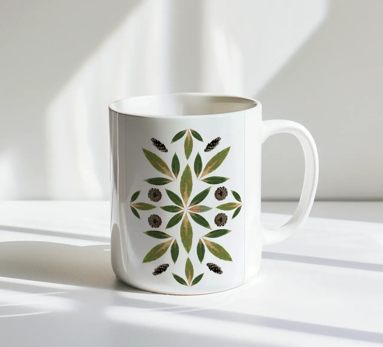 Pinecones and Leaves tazza in ceramica da Miles of Light