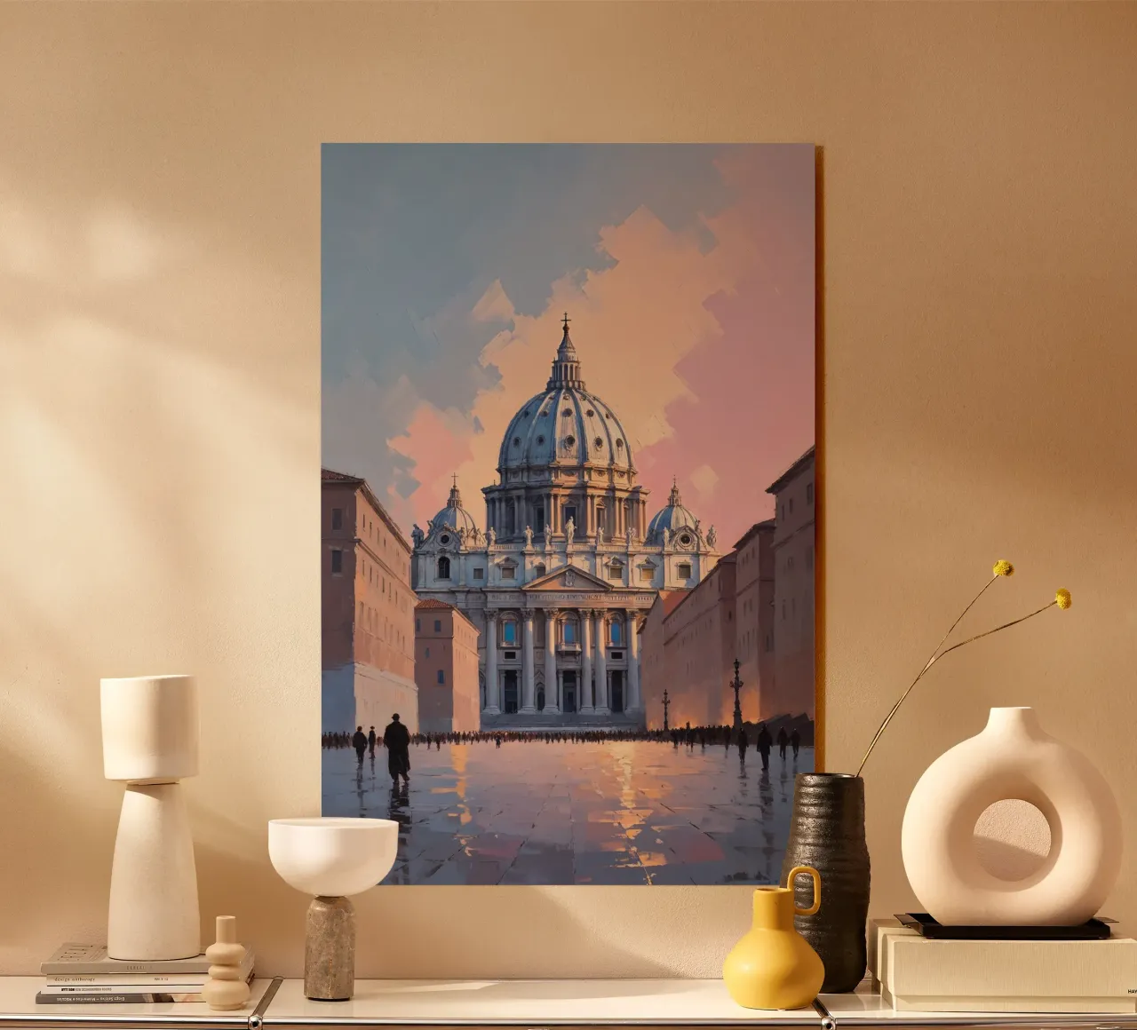 Sunset Majesty at St. Peter’s Basilica metacrilato de AlbertKlee