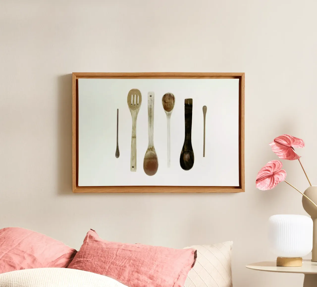 Spoon Collection N1 tela con Cornice a cassetta da Miles of Light