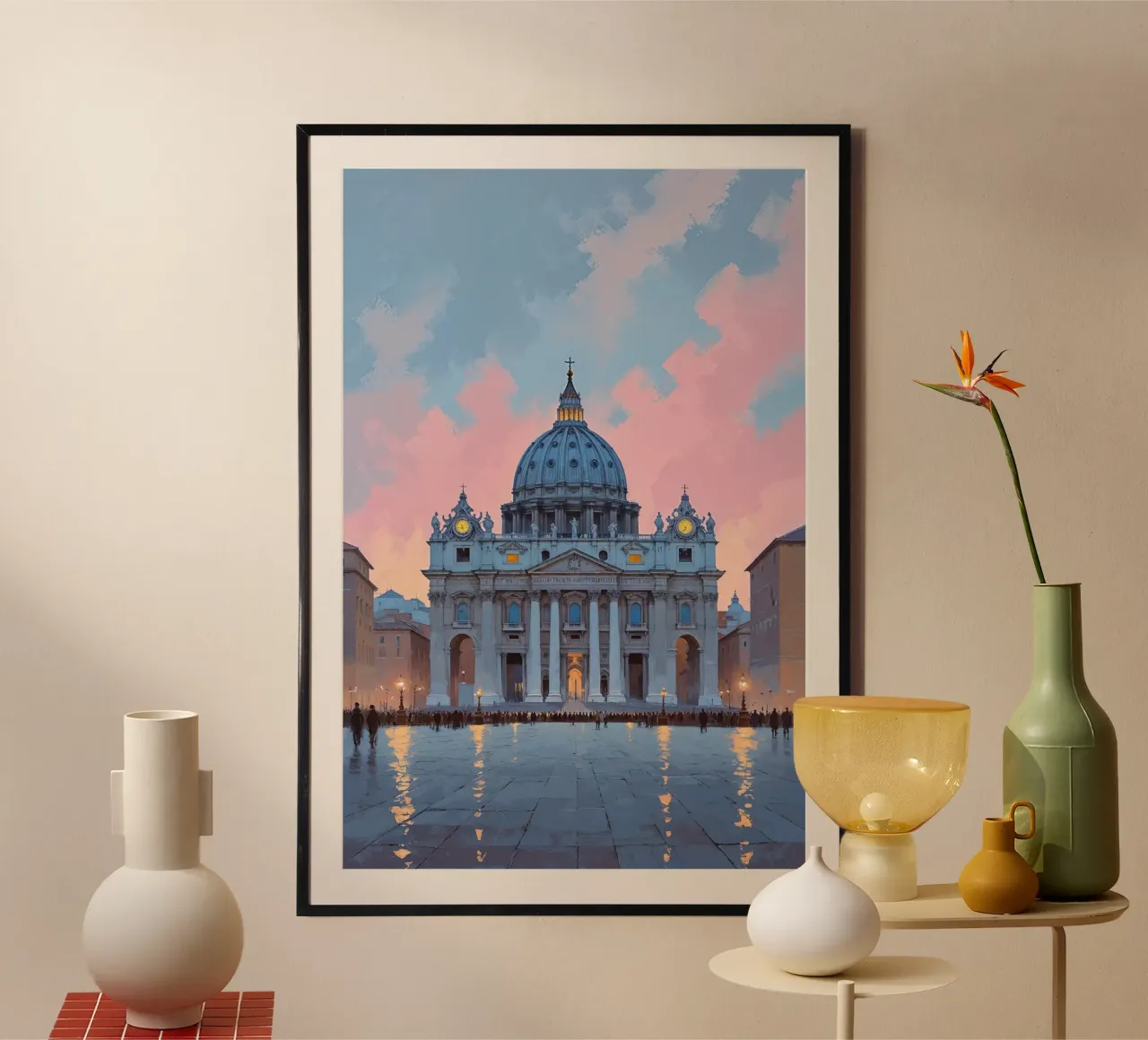 Dome of Eternity: St. Peter’s Basilica poster con telaio in plastica da AlbertKlee