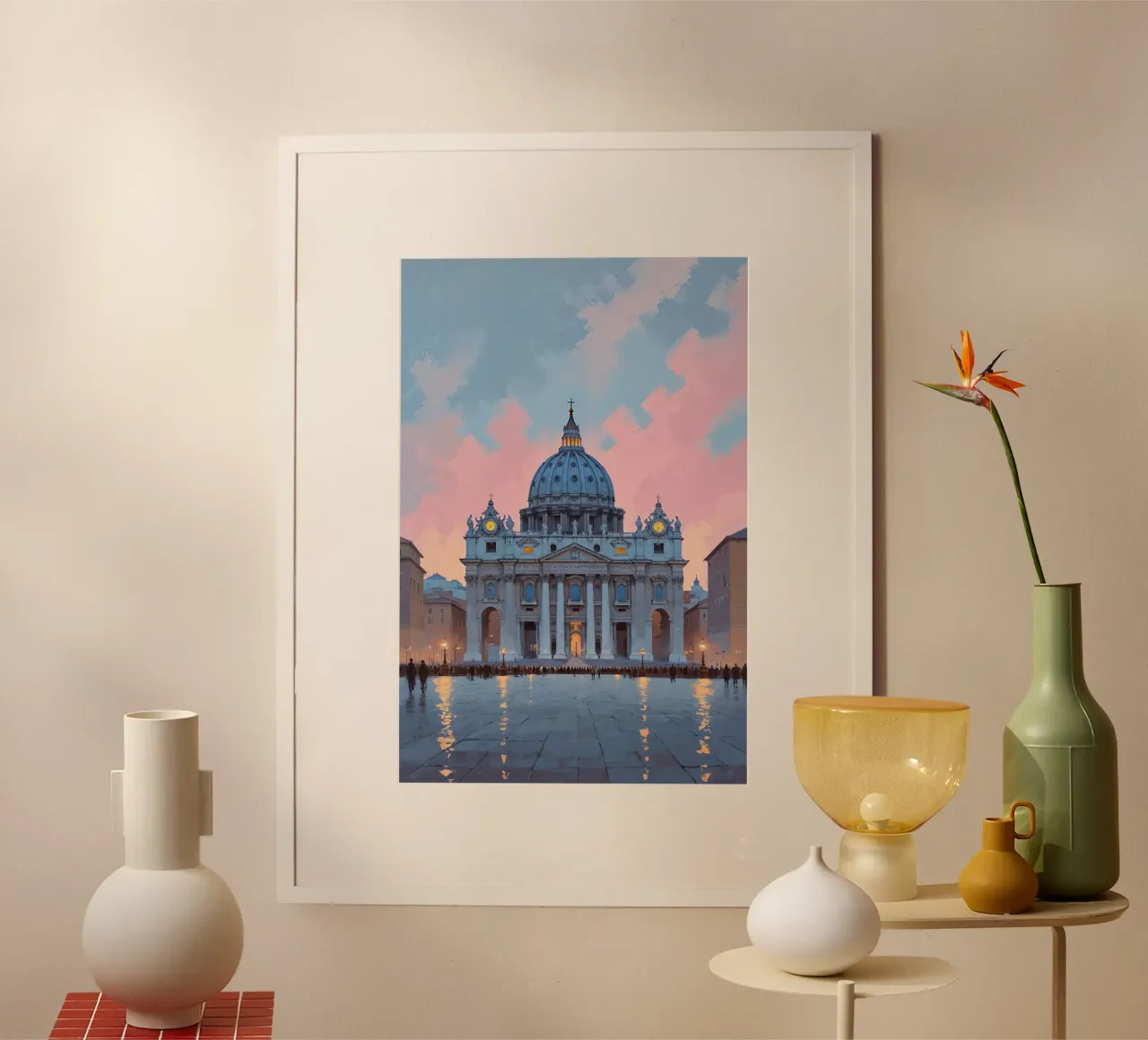 Dome of Eternity: St. Peter’s Basilica poster con telaio in plastica da AlbertKlee