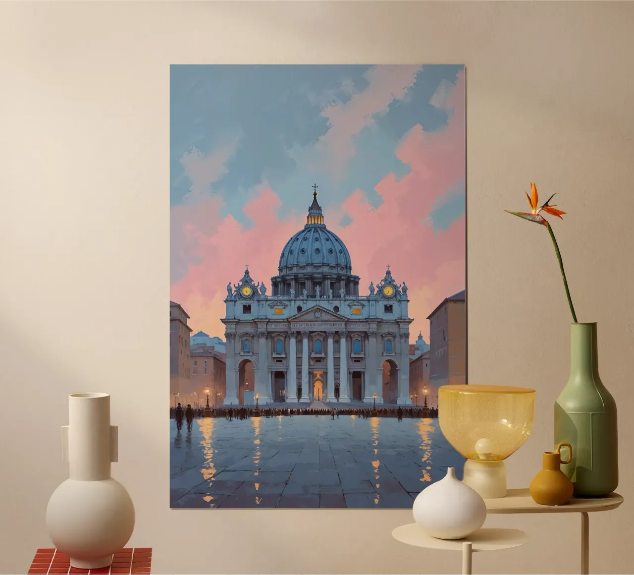 Dome of Eternity: St. Peter’s Basilica poster con telaio in plastica da AlbertKlee