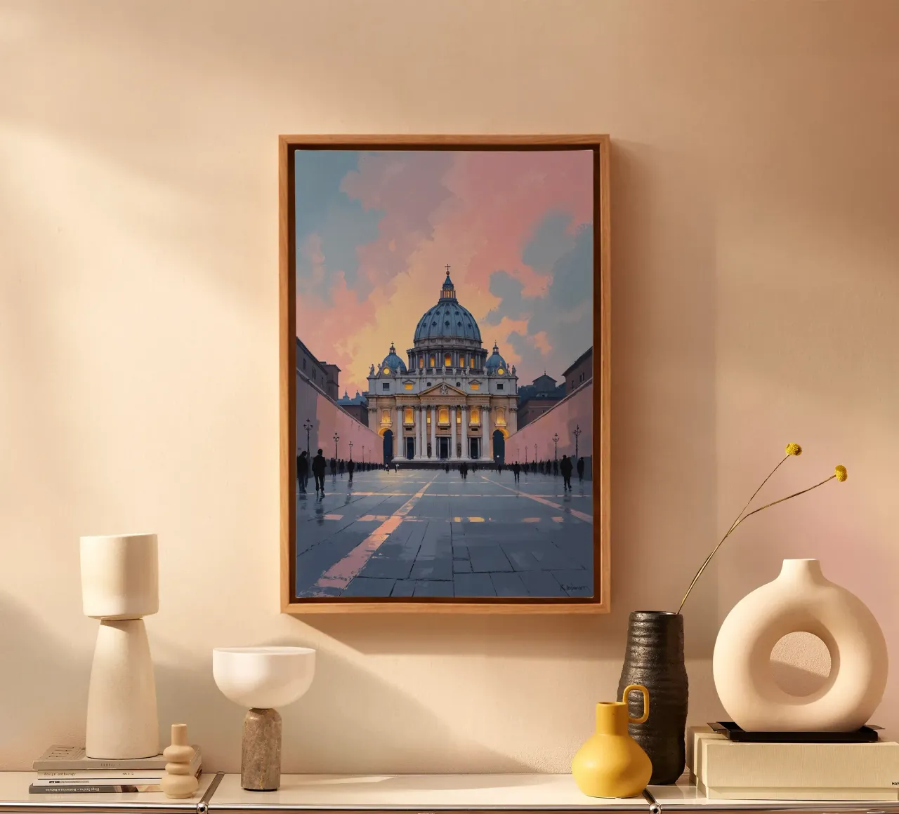 A Dreamy Evening at St. Peter’s tela con Cornice a cassetta da AlbertKlee