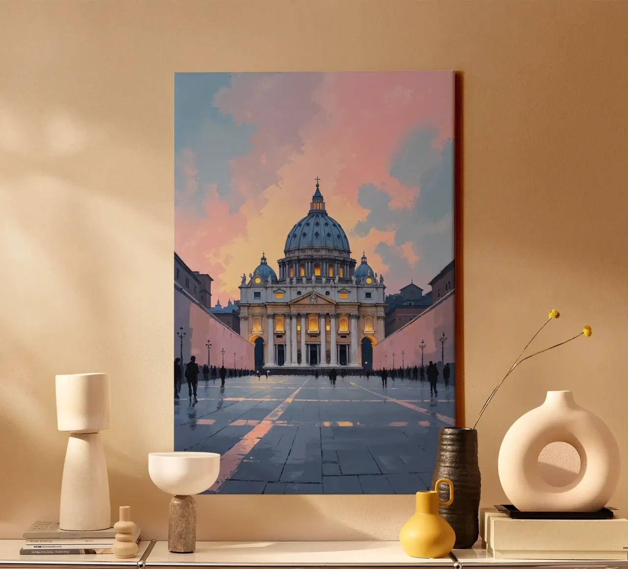 A Dreamy Evening at St. Peter’s tela con Cornice a cassetta da AlbertKlee
