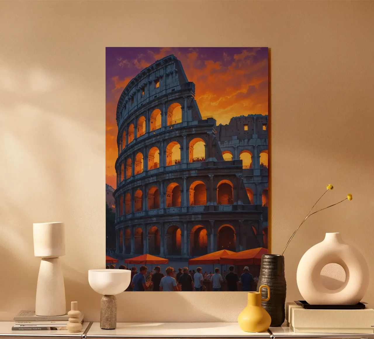 Radiant Sunset – The Colosseum in Eternal Light plexiglass da AlbertKlee