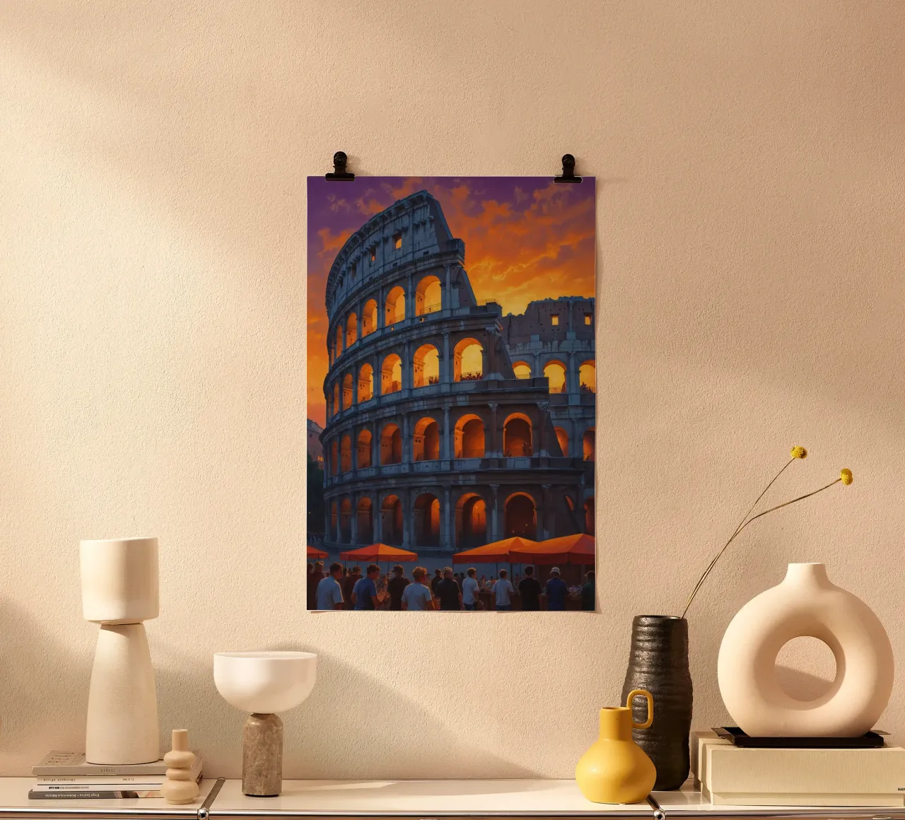 Radiant Sunset – The Colosseum in Eternal Light carta hahnemühle da AlbertKlee