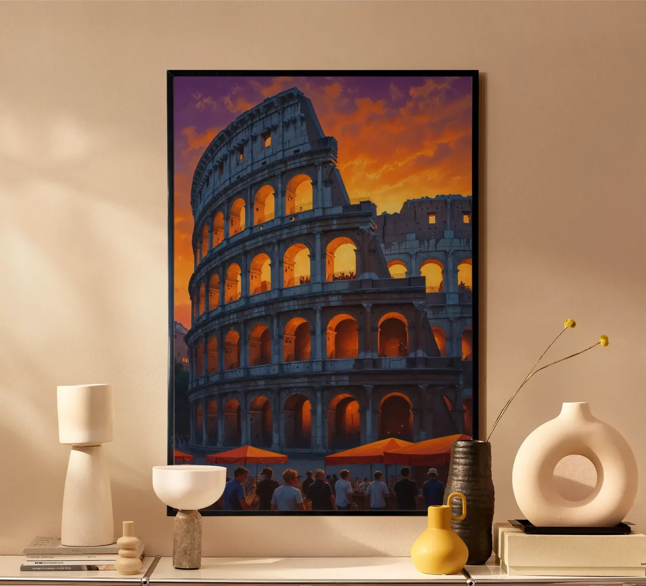 Radiant Sunset – The Colosseum in Eternal Light carta hahnemühle da AlbertKlee