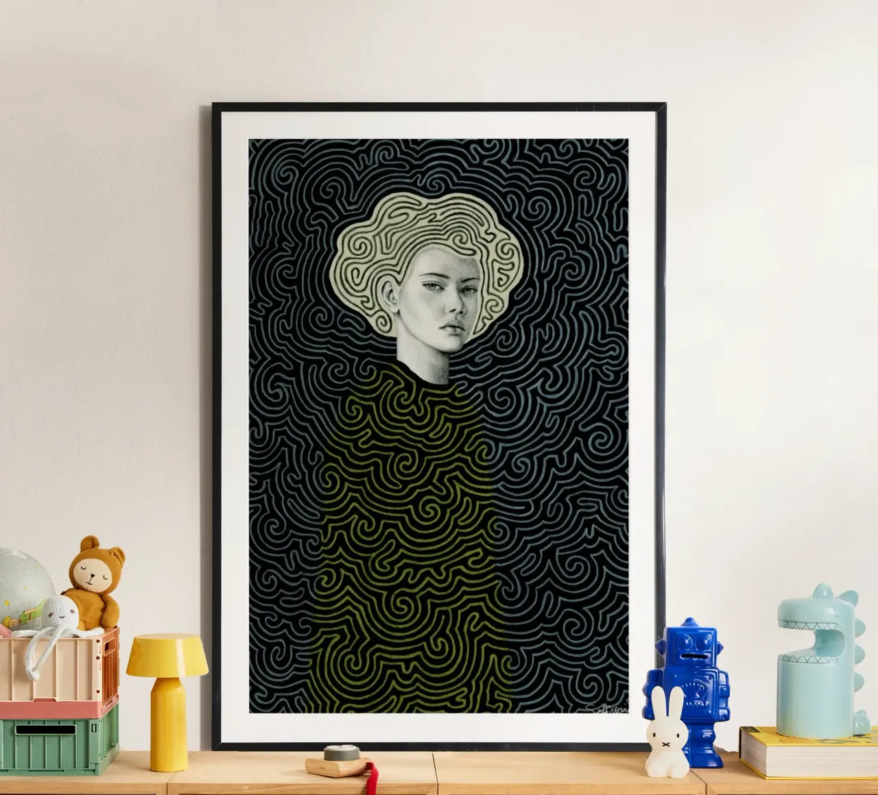 Vlada poster con telaio in plastica da Sofia Bonati