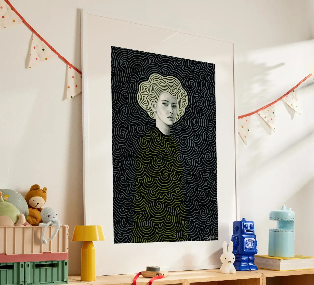 Vlada poster con telaio in plastica da Sofia Bonati