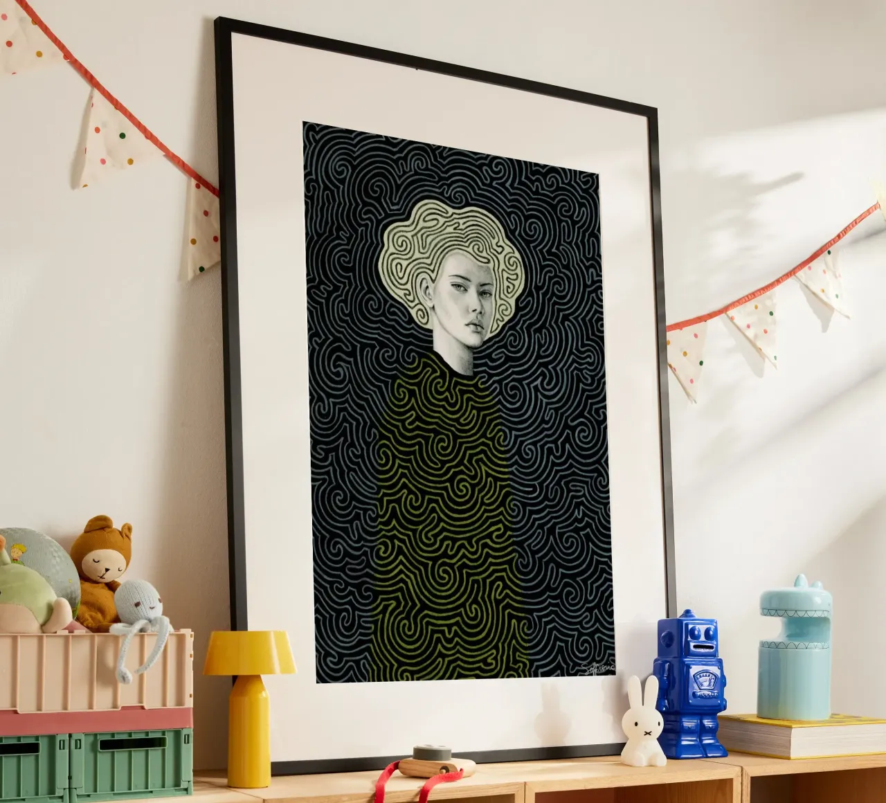 Vlada poster con telaio in plastica da Sofia Bonati