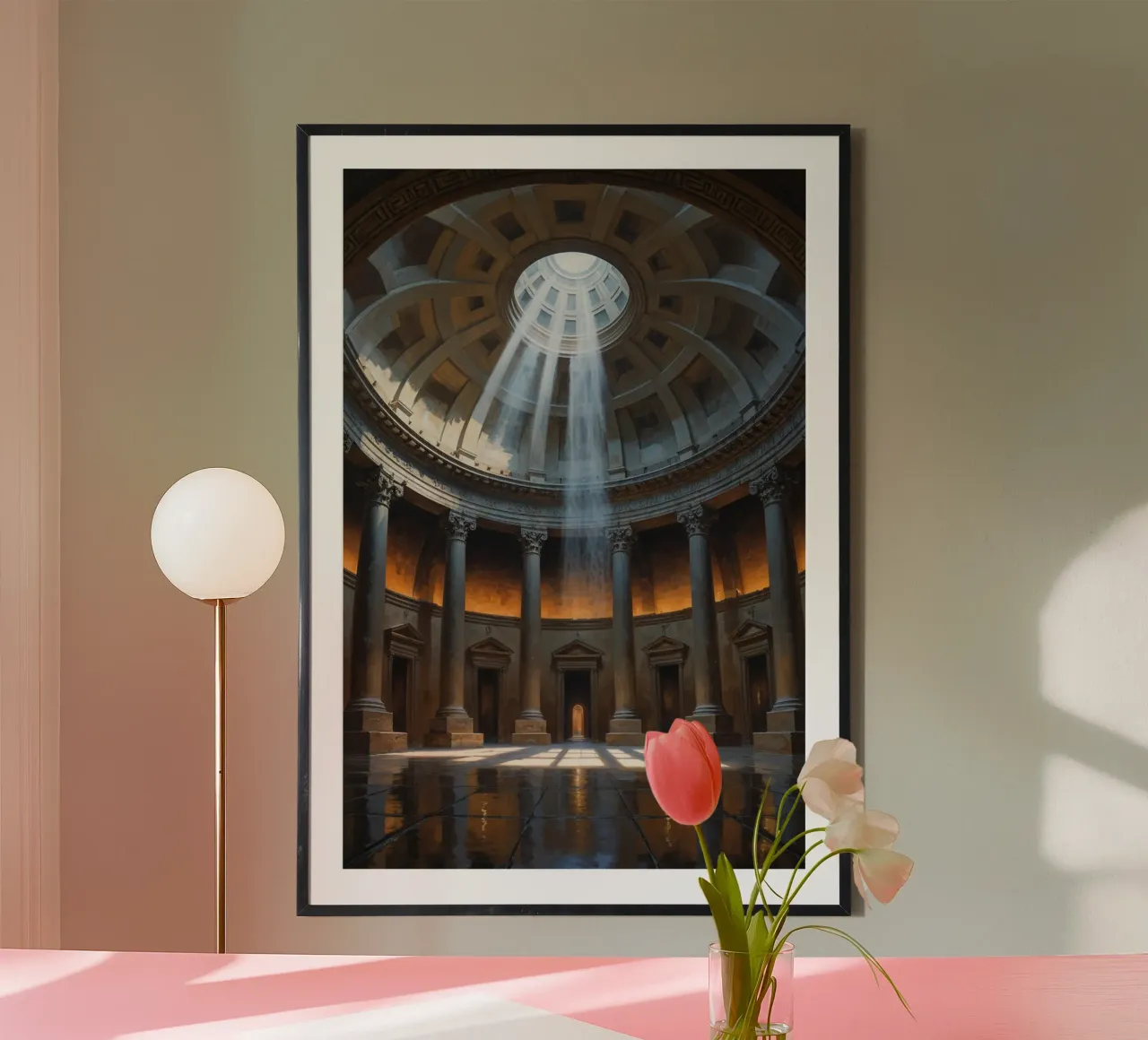 Pantheon Interior with Sunbeam carta hahnemühle da AlbertKlee