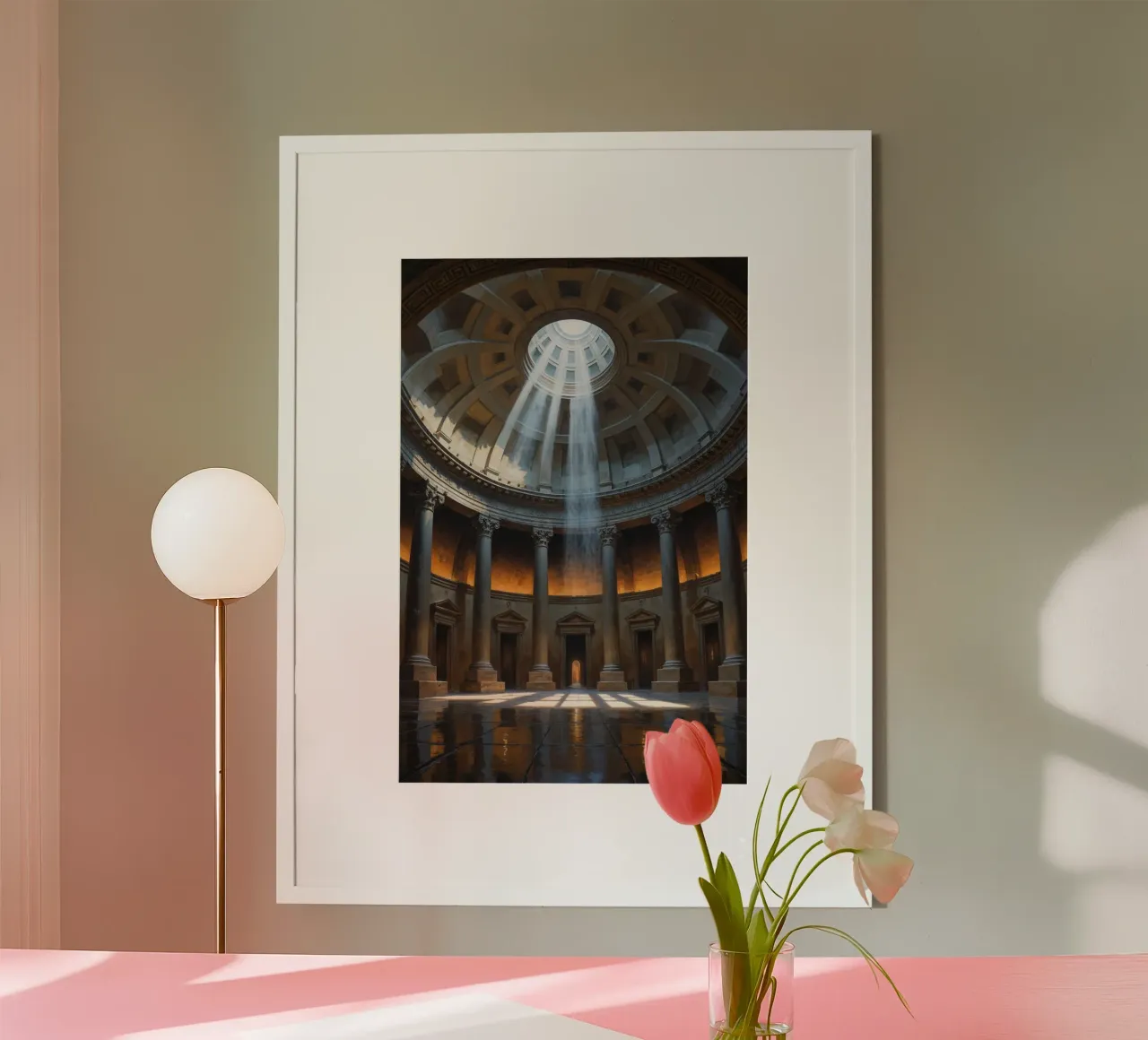 Pantheon Interior with Sunbeam carta hahnemühle da AlbertKlee
