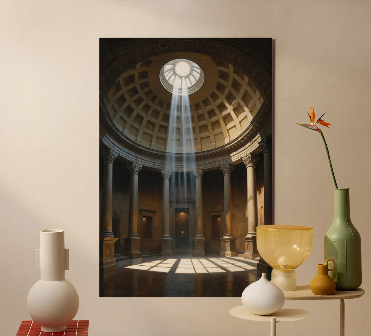 Pantheon Dome with Radiant Light alluminio dibond da AlbertKlee