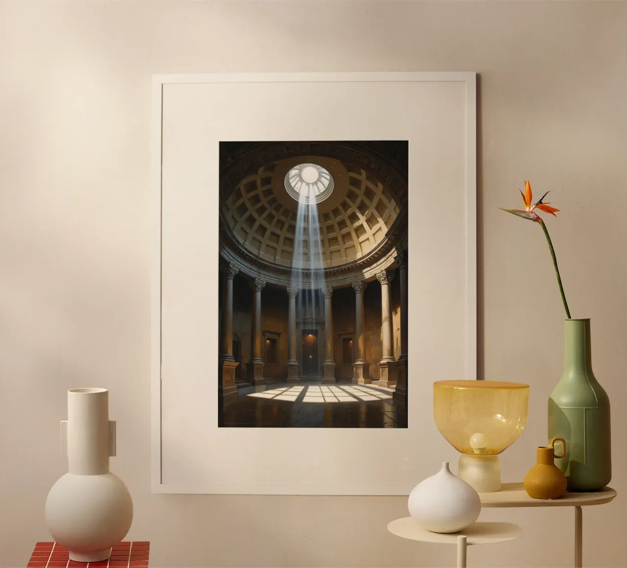 Pantheon Dome with Radiant Light carta hahnemühle da AlbertKlee
