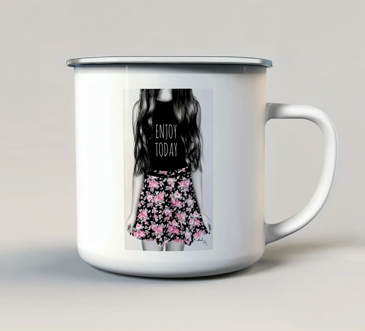 Enjoy Today tazza in smalto da Nettsch