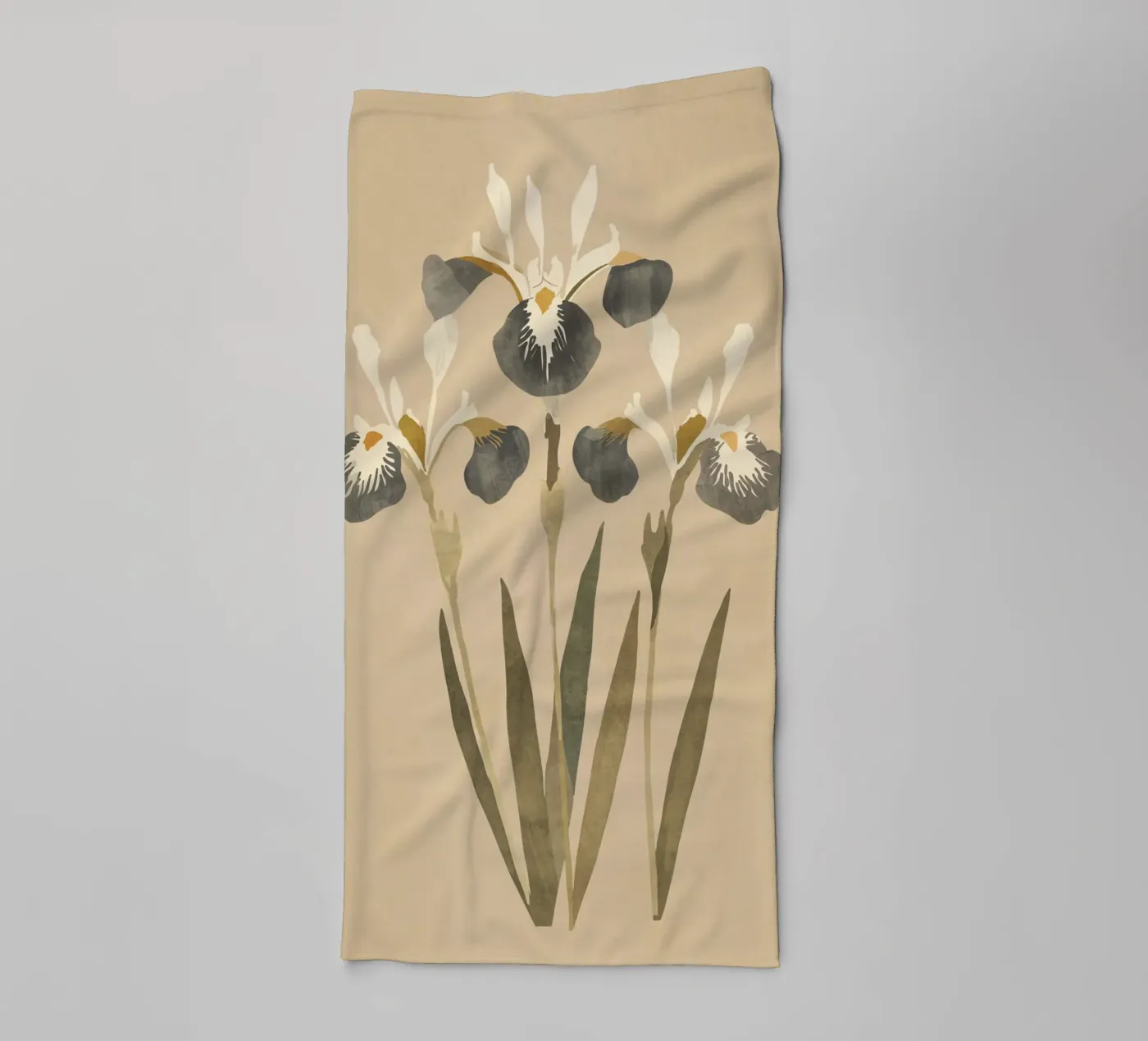 Irises 2 towel by ThingDesign