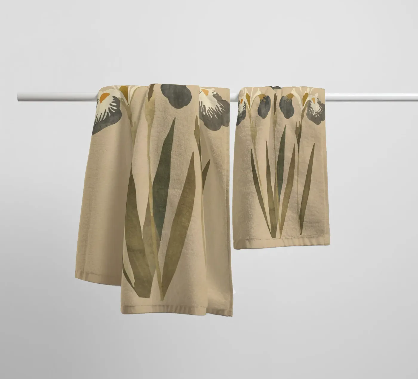 Irises 2 towel by ThingDesign