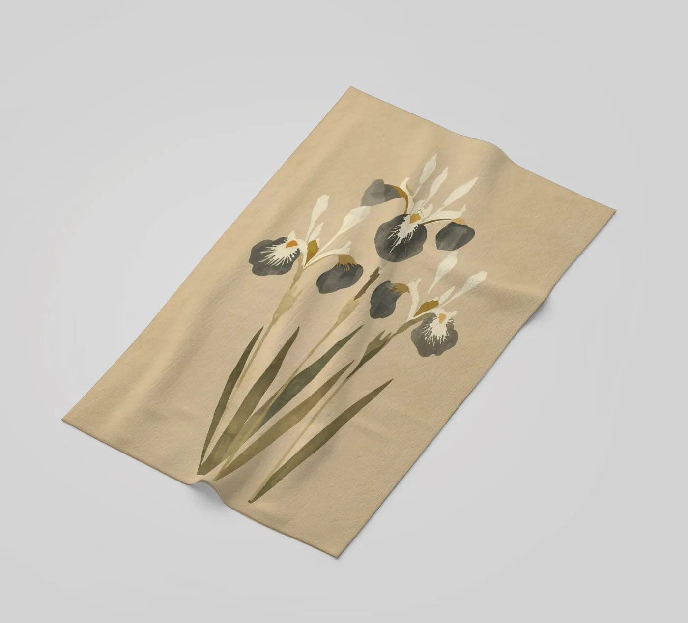 Irises 2 beach towel by ThingDesign