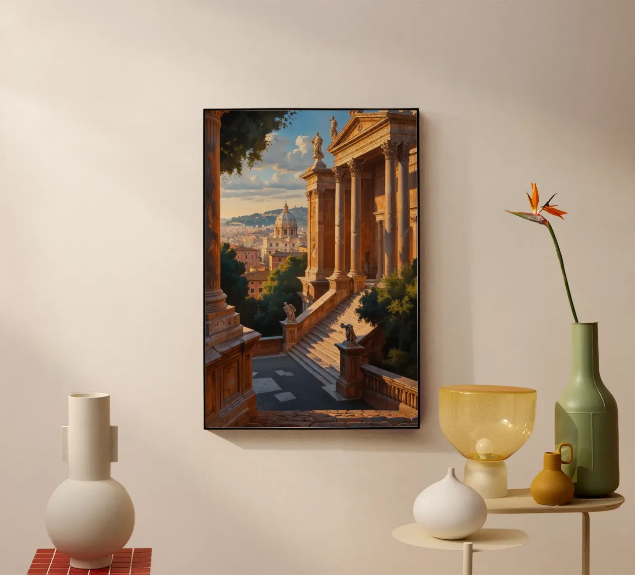 Classical View from a Roman Piazza Acryl-Glas von AlbertKlee