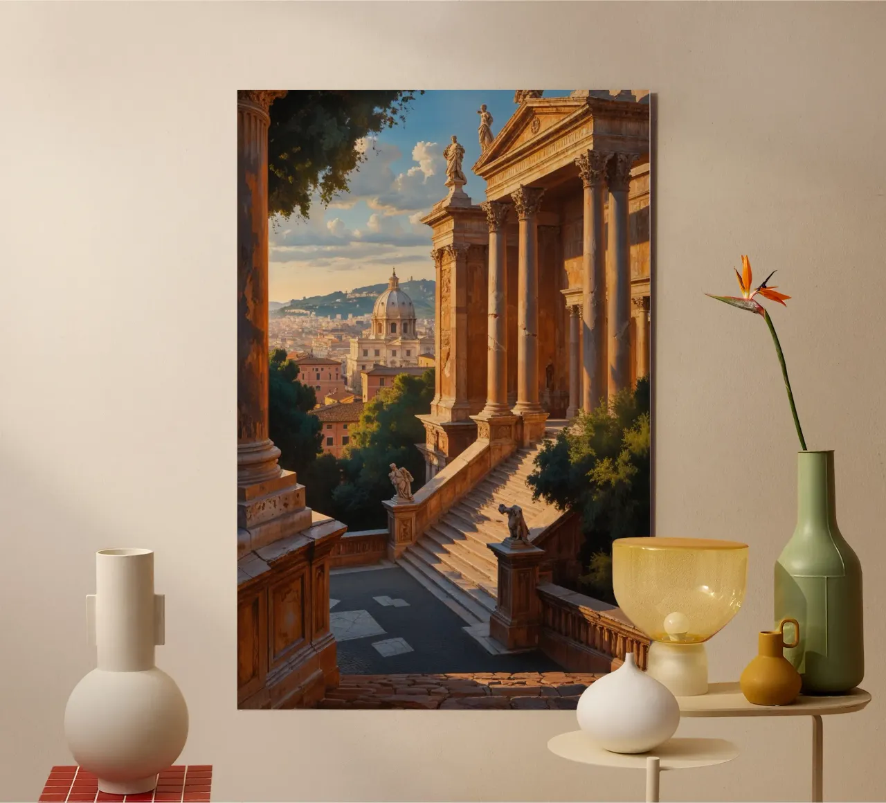 Classical View from a Roman Piazza alluminio dibond da AlbertKlee