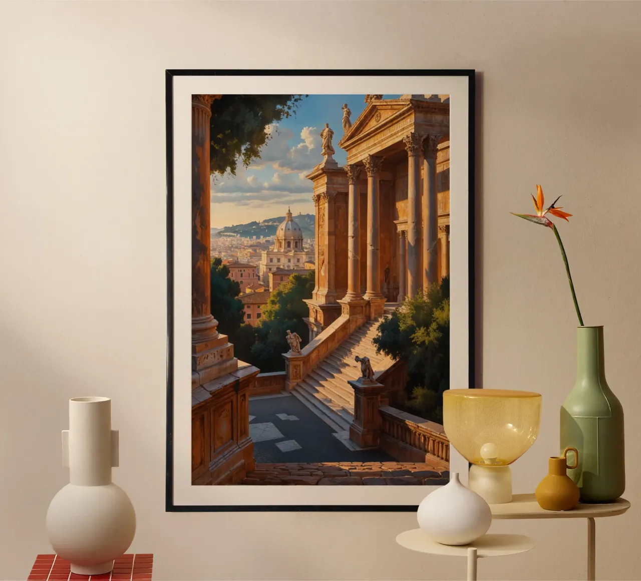 Classical View from a Roman Piazza carta hahnemühle da AlbertKlee