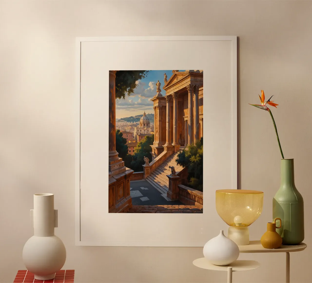 Classical View from a Roman Piazza carta hahnemühle da AlbertKlee