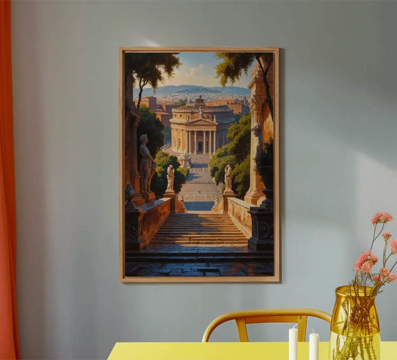 Golden Light on a Renaissance Piazza forex plate by AlbertKlee