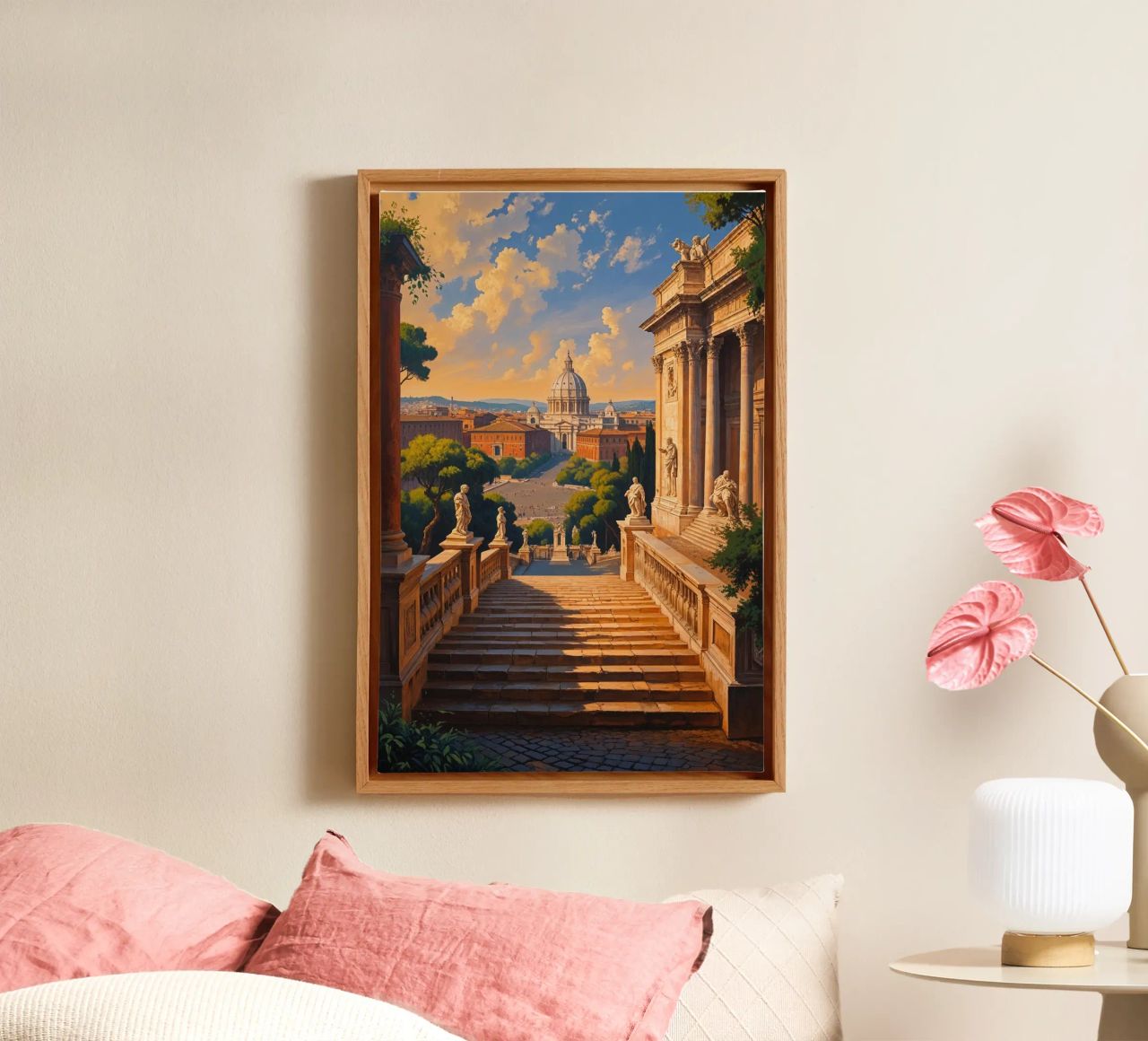 The Dome Beyond the Renaissance Columns canvas by AlbertKlee