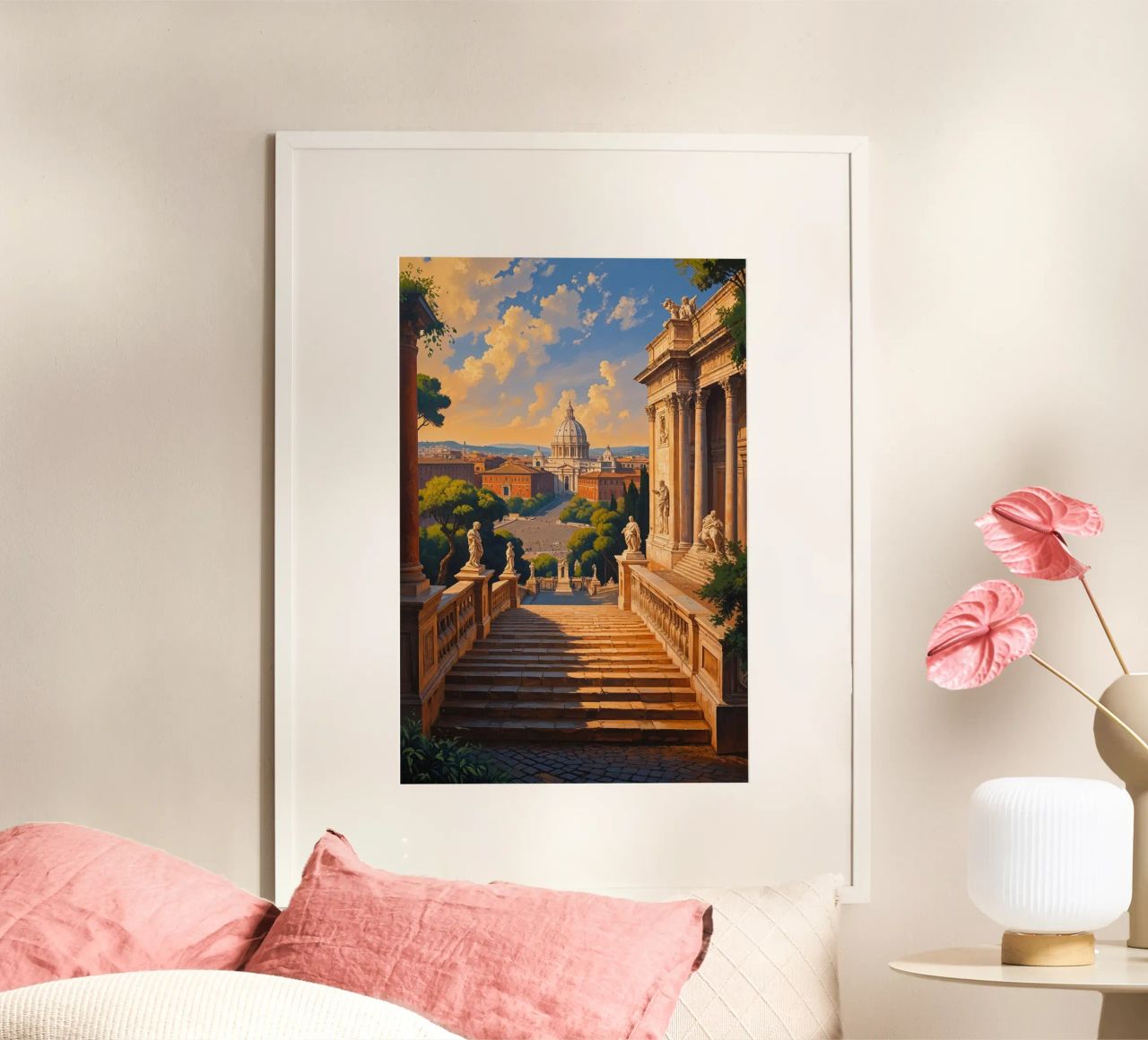 The Dome Beyond the Renaissance Columns poster by AlbertKlee