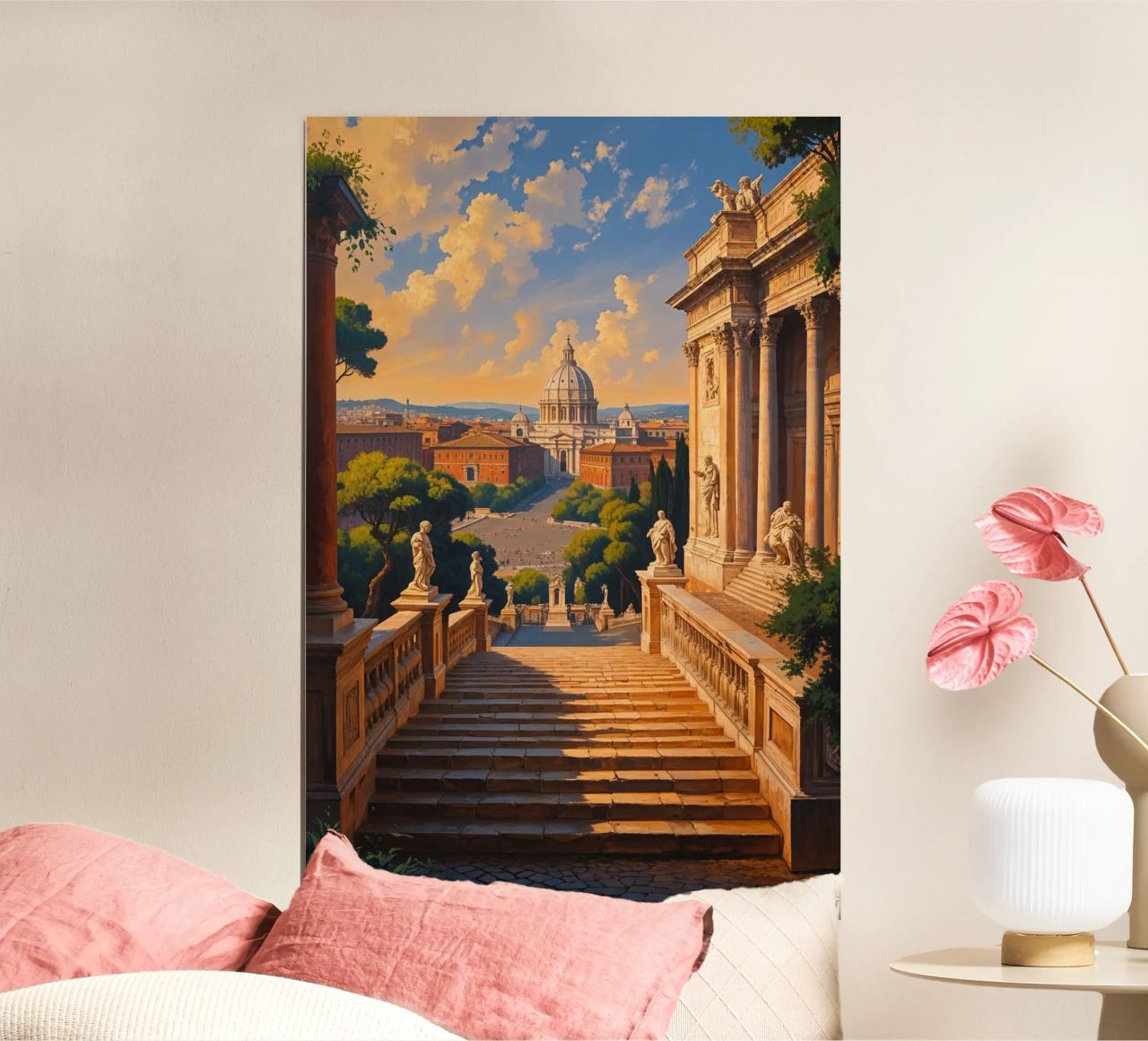 The Dome Beyond the Renaissance Columns poster by AlbertKlee