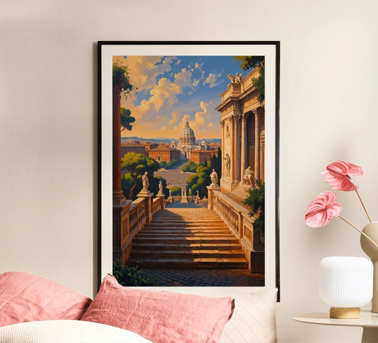The Dome Beyond the Renaissance Columns poster by AlbertKlee