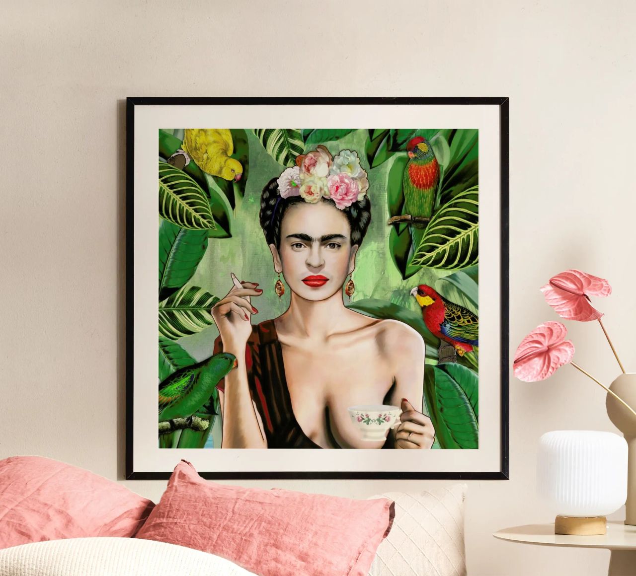 Frida Con Amigos poster de Nettsch