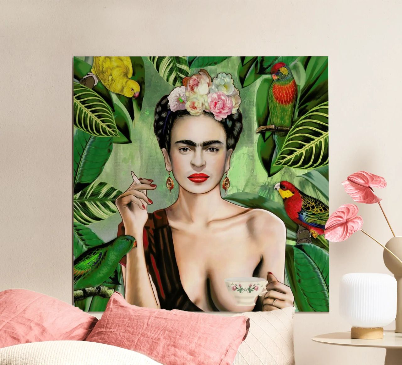 Frida Con Amigos poster de Nettsch