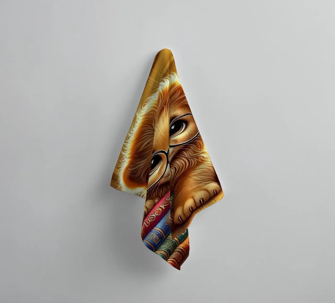 Curious Little Librarian towel by FluffyToons