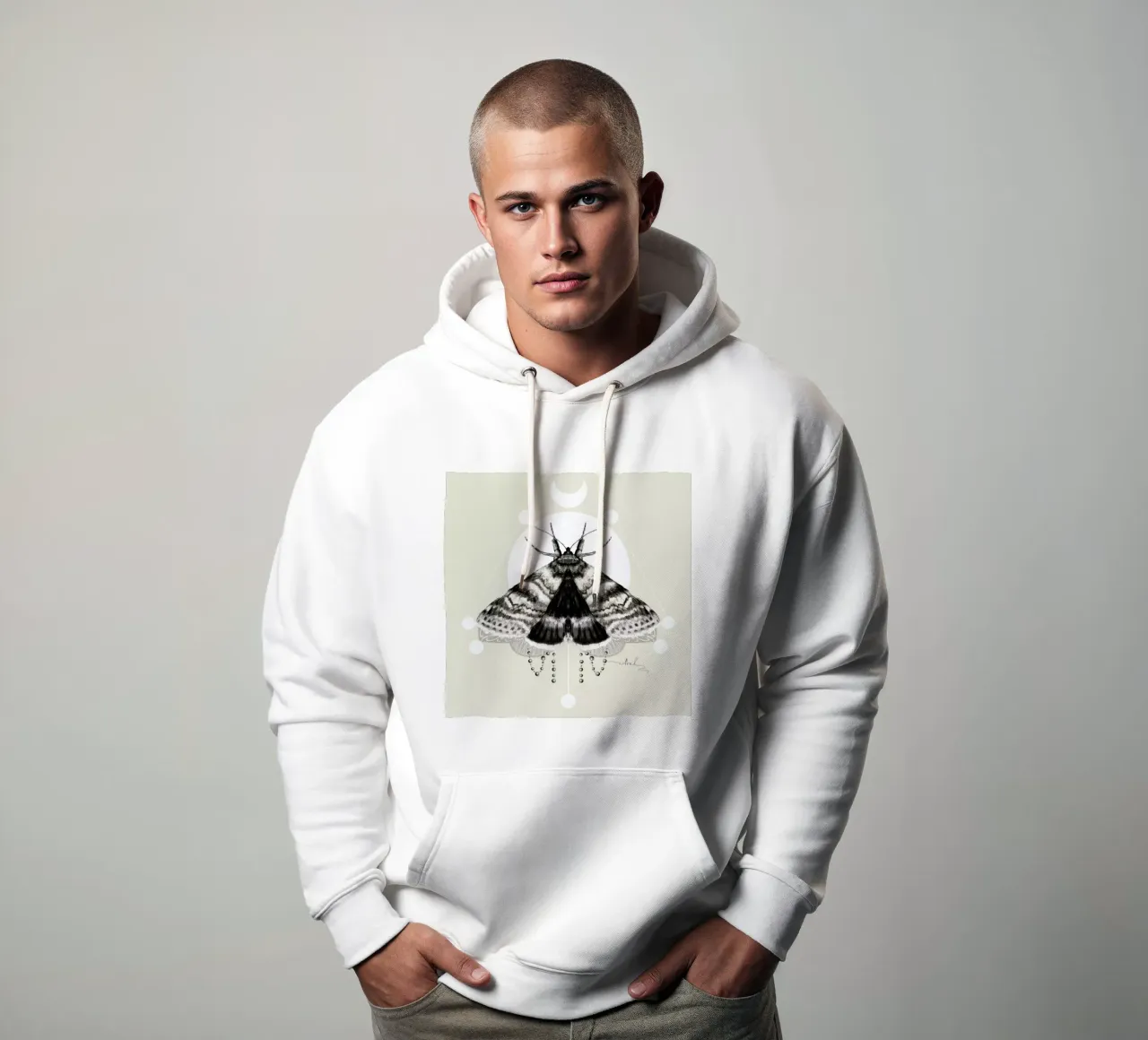 Moth felpa con cappuccio da Nettsch
