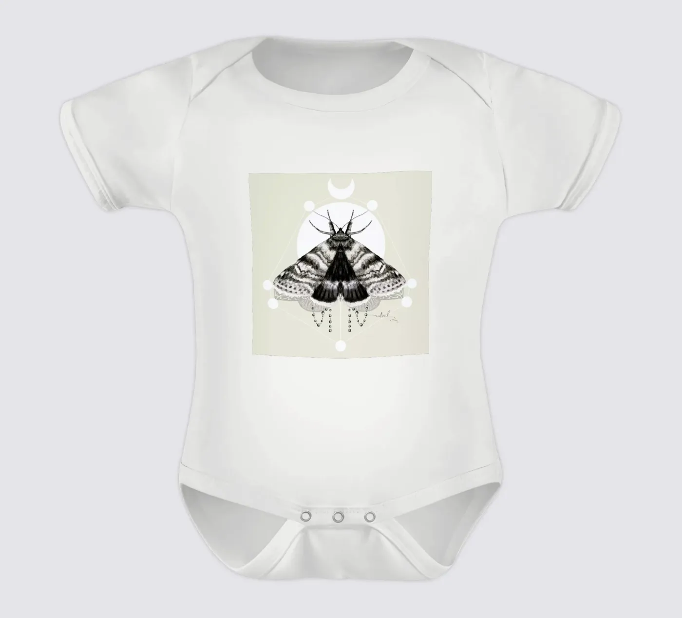 Moth Kurzarm Babybody von Nettsch