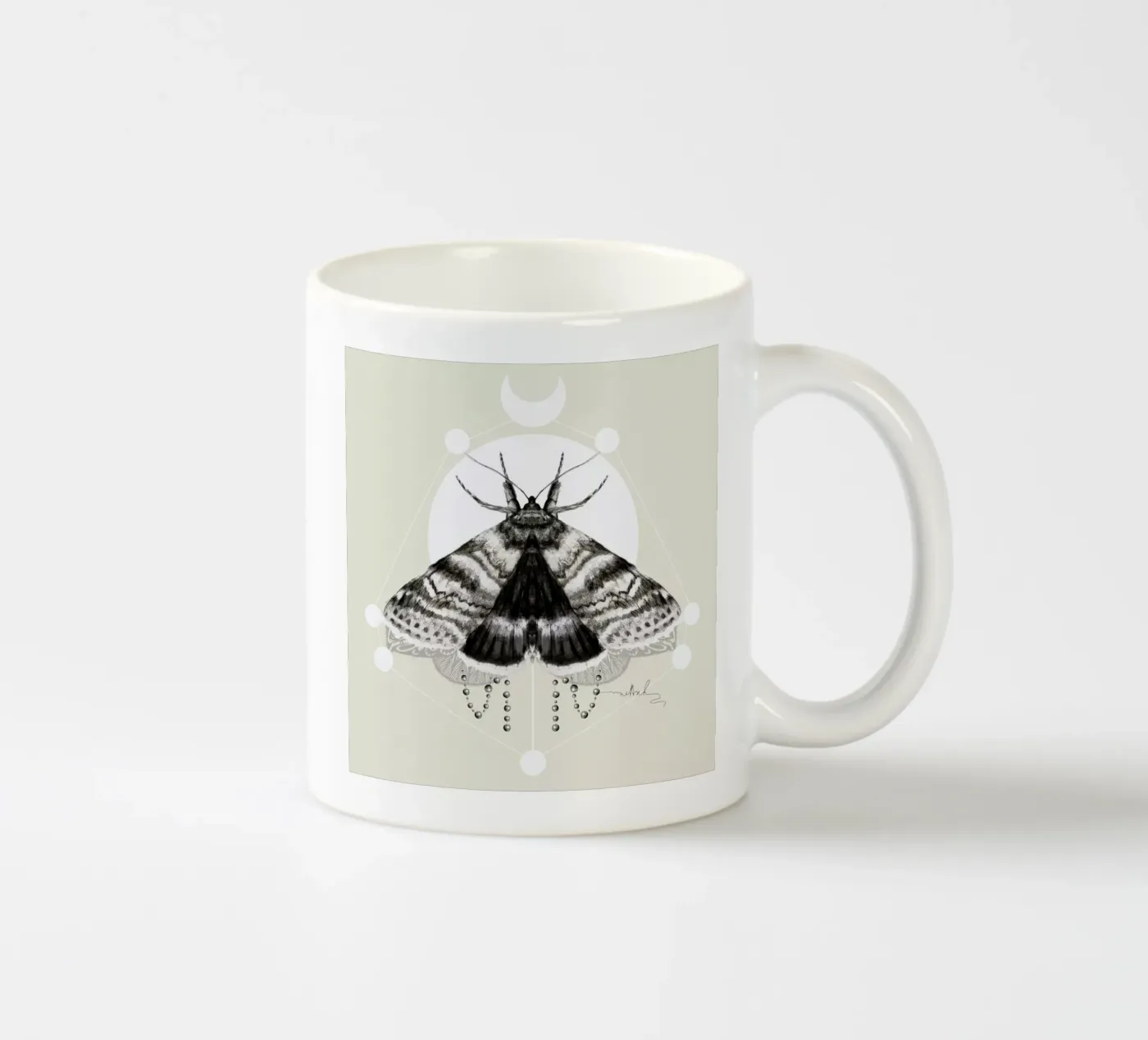Moth keramische mok van Nettsch