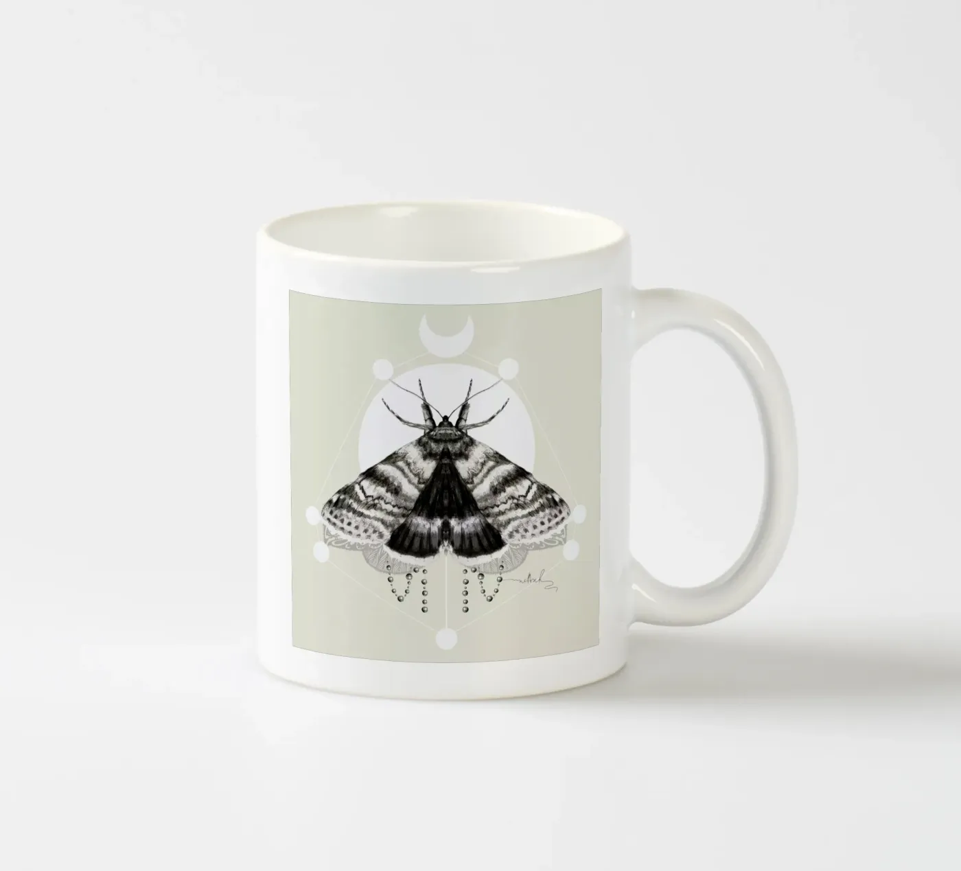 Moth Keramik Tasse von Nettsch
