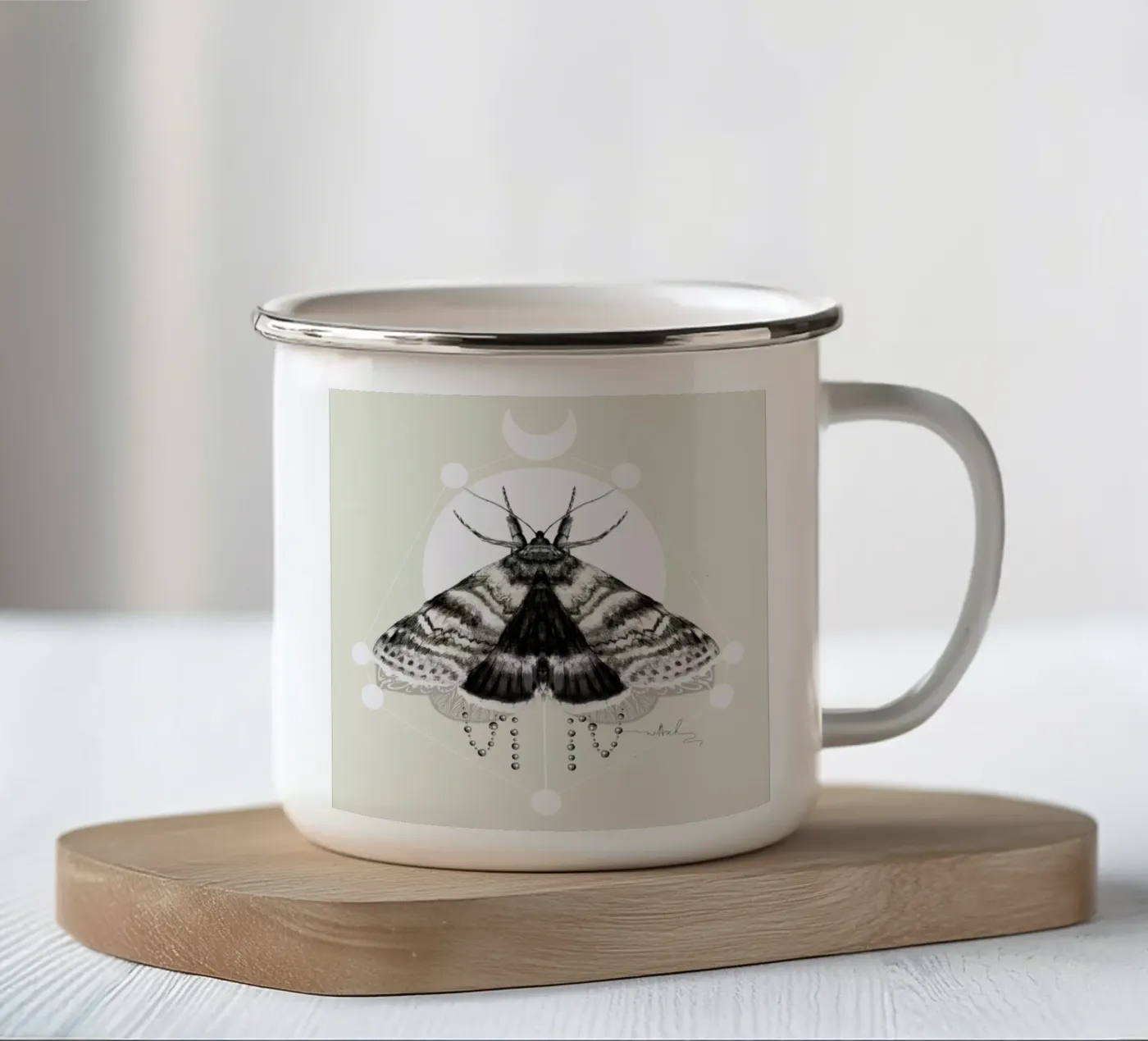Moth emaille mok van Nettsch